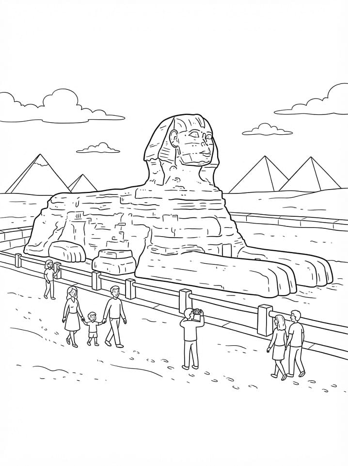 Coloriage Gratuit Sphinx