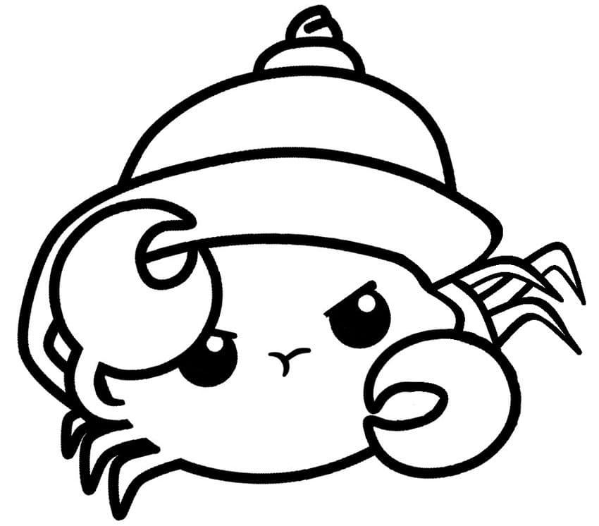 Coloriage Imprimable Bernard-l'ermite Pour les Enfants