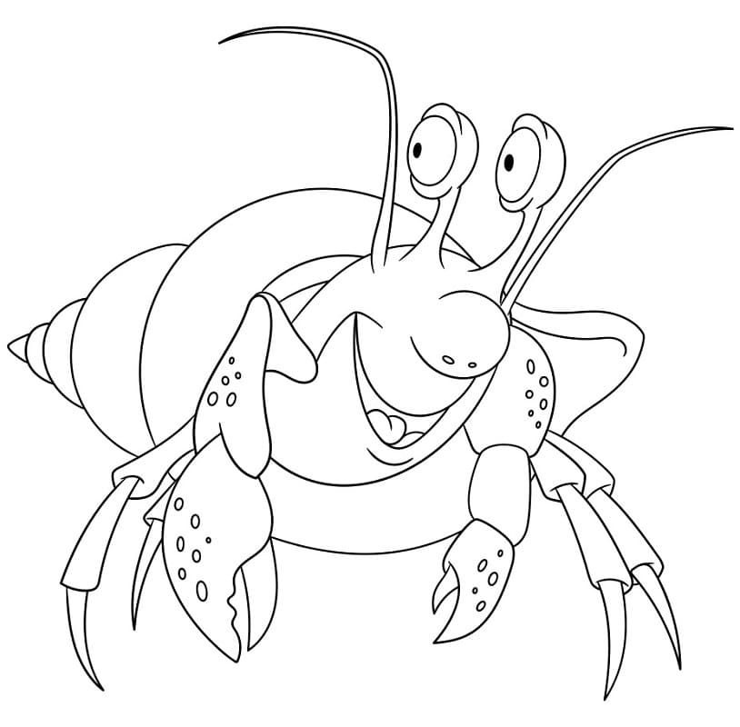 Coloriage Imprimable Gratuit Bernard-l'ermite