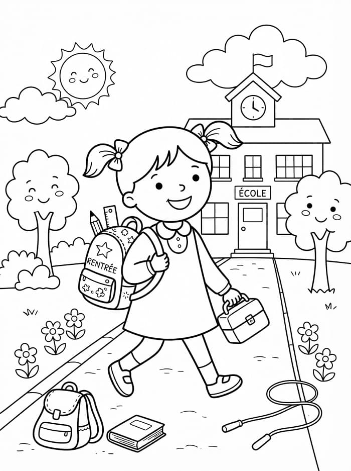 Coloriage Imprimable Gratuit Rentrée Scolaire