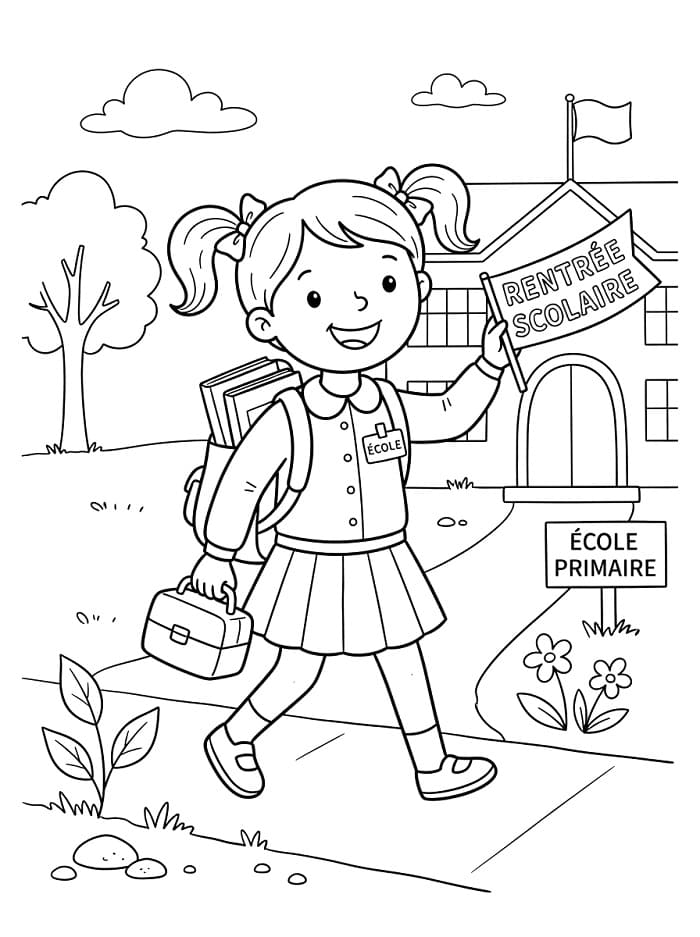 Coloriage Rentrée scolaire