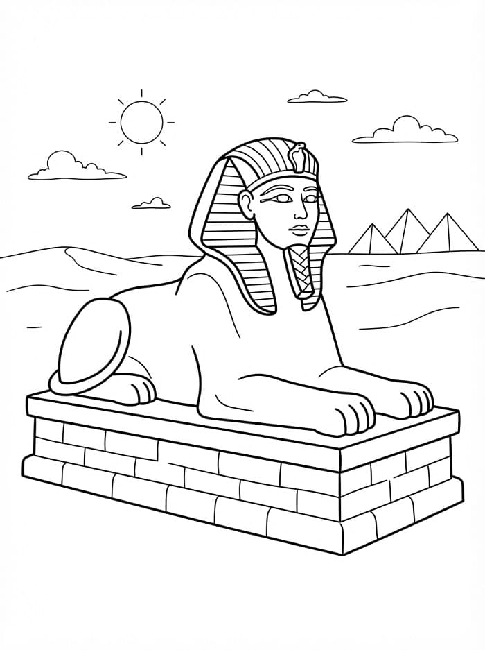 Coloriage Magnifique sphinx