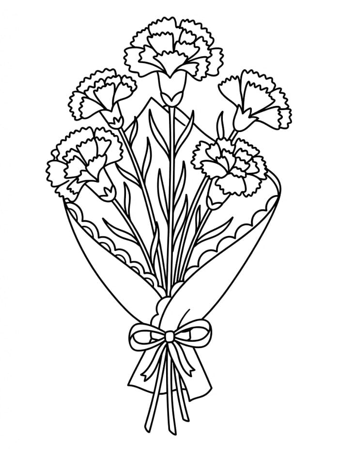 Coloriage Magnifiques œillets