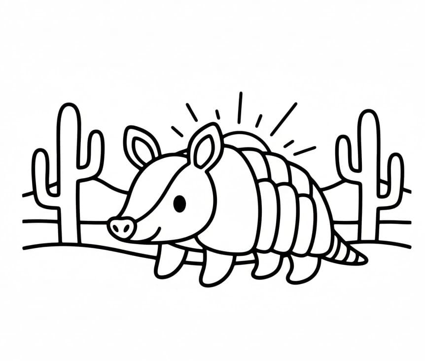 Coloriage Petit tatou
