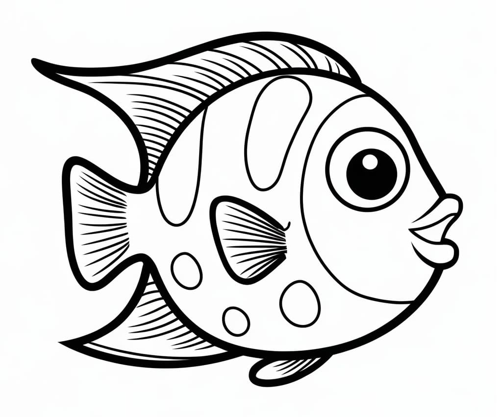 Coloriage Poisson-ange Imprimable Gratuit