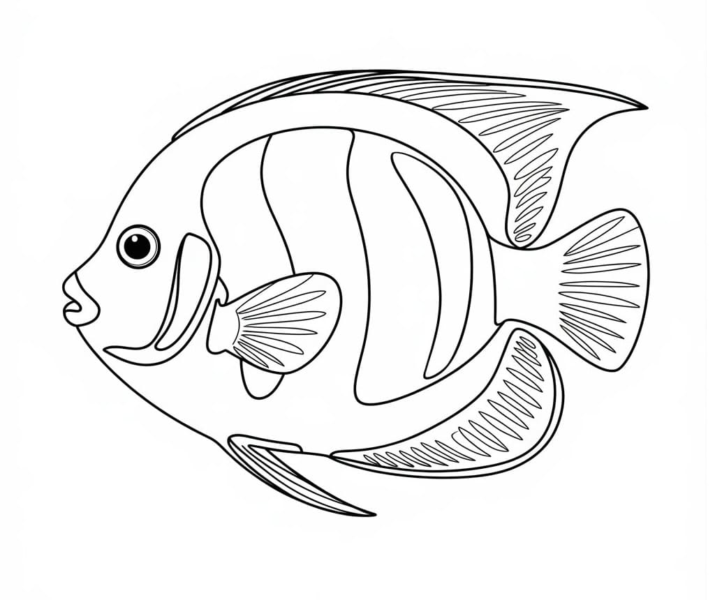 Coloriage Poisson-ange Imprimable