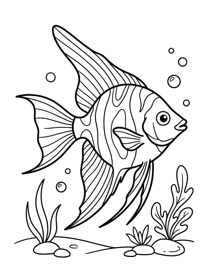 Coloriage Poisson-ange ordinaire