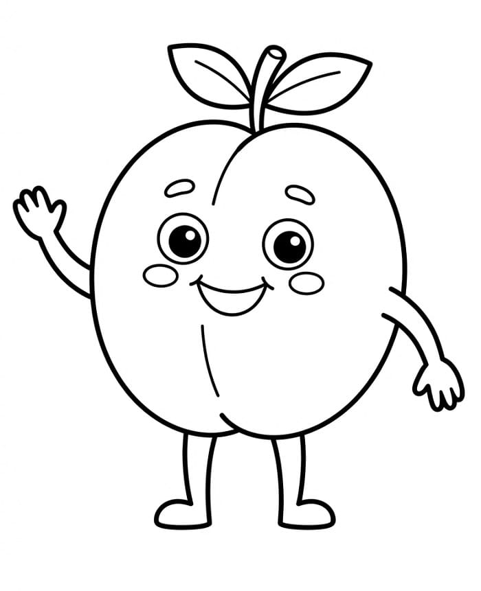 Coloriage Prune de dessin animé
