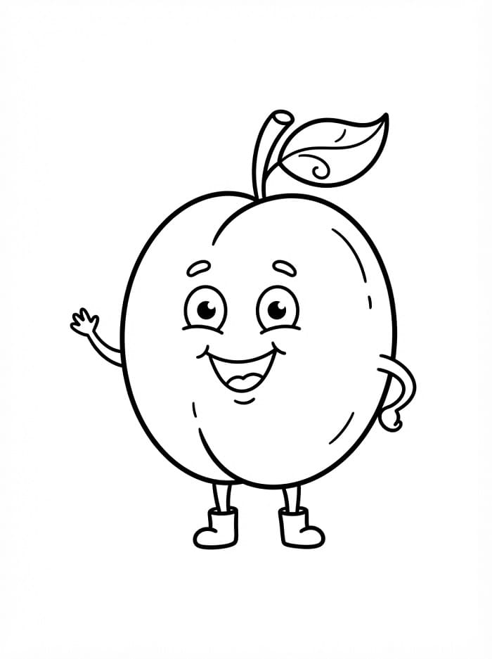 Coloriage Prune heureuse