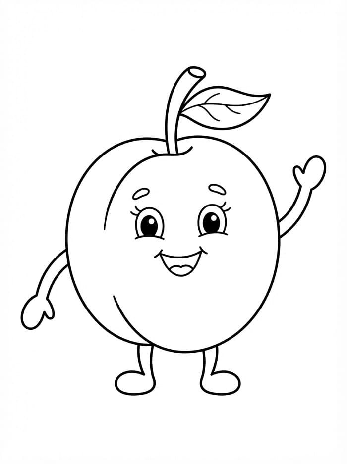 Coloriage Prune souriante