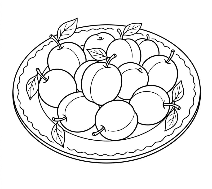 Coloriage Prunes Imprimable Gratuit