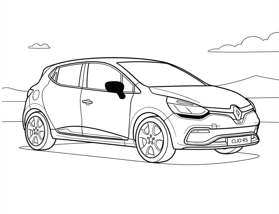 Coloriage Renault Clio RS