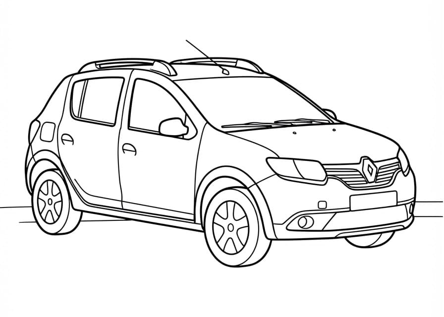 Coloriage Renault facile
