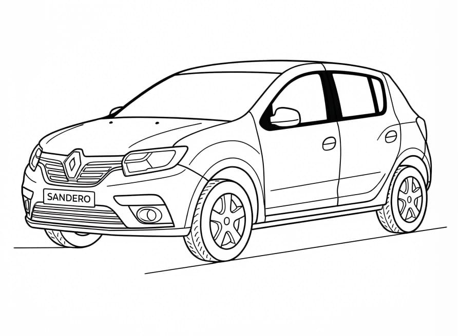 Coloriage Renault Sandero