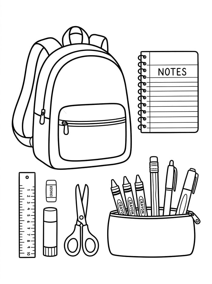Coloriage Rentrée Scolaire 6