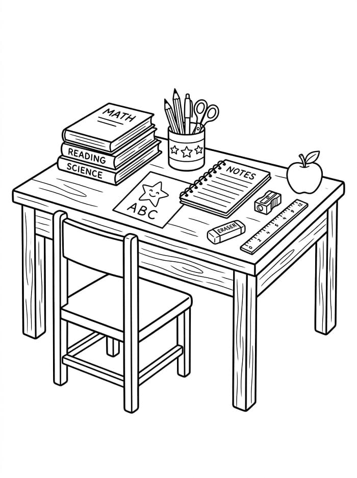 Coloriage Rentrée Scolaire 9