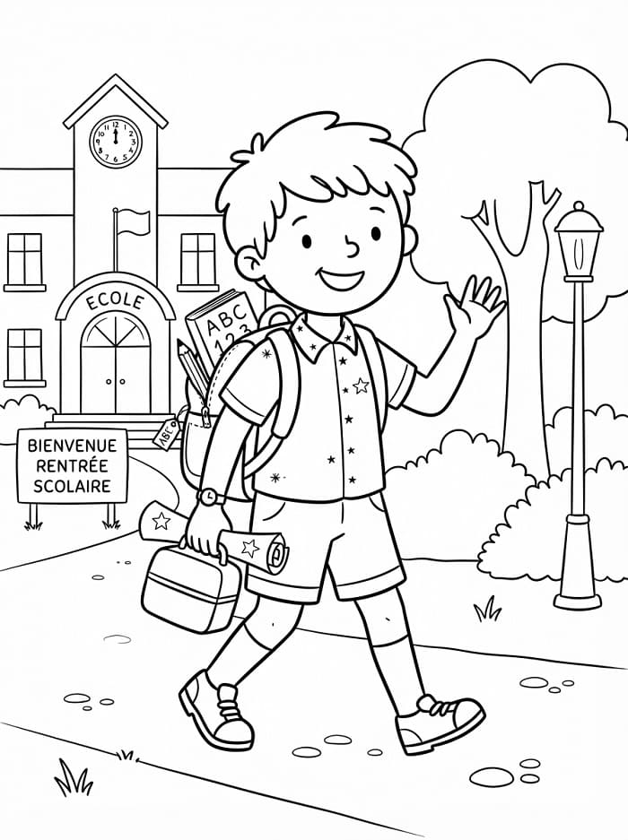 Coloriage Rentrée Scolaire Imprimable Gratuit