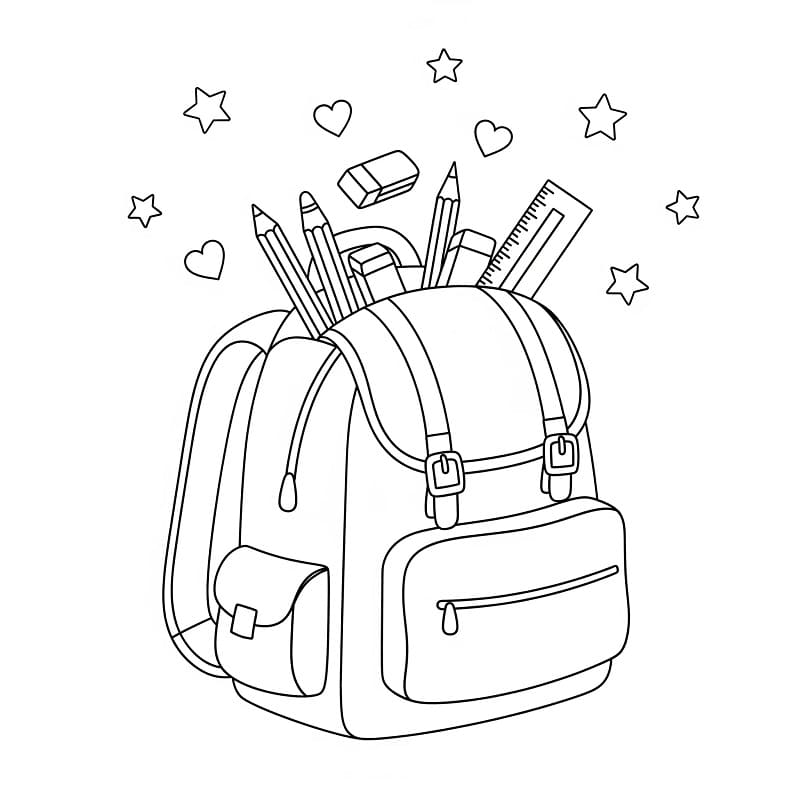Coloriage Rentrée Scolaire Pour les Enfants de 1 An