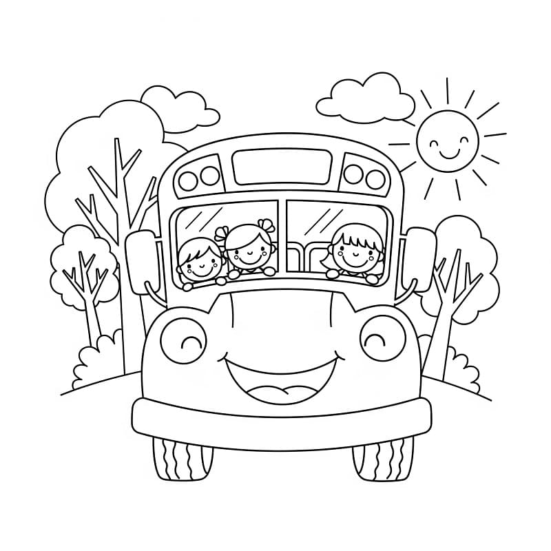 Coloriage Rentrée Scolaire Pour les Enfants de 3 Ans