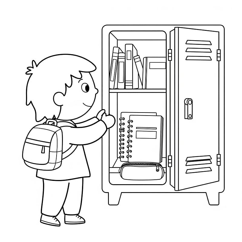 Coloriage Rentrée Scolaire Pour les Enfants de 4 Ans