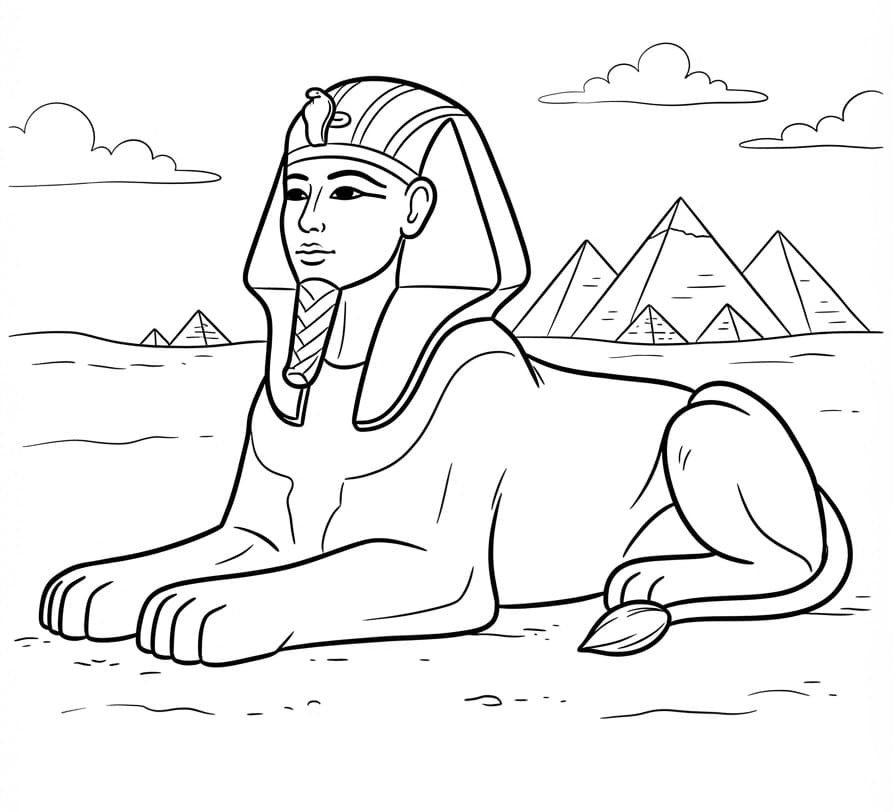 Coloriage Sphinx facile