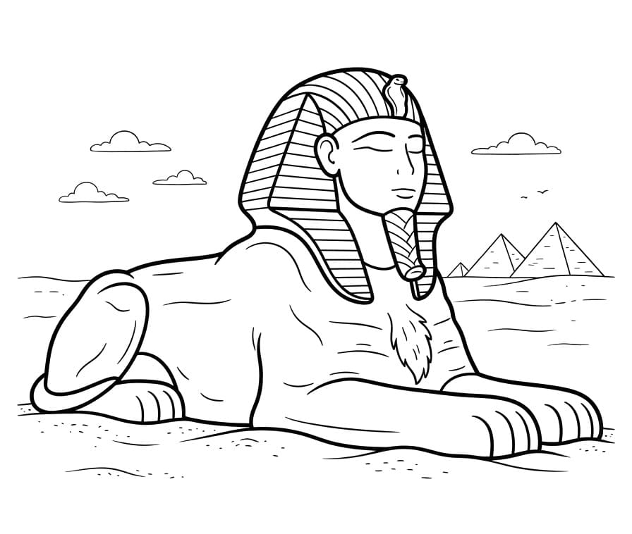 Coloriage Sphinx impressionnant