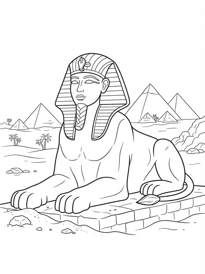 Coloriage Sphinx Imprimable Gratuit