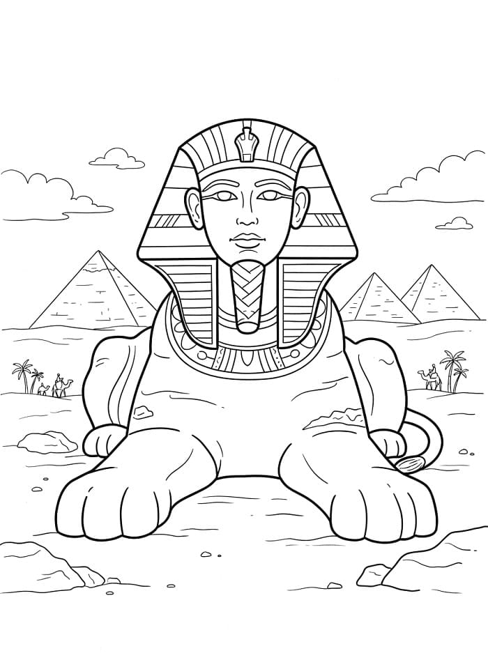 Coloriage Sphinx Imprimable Pour les Enfants