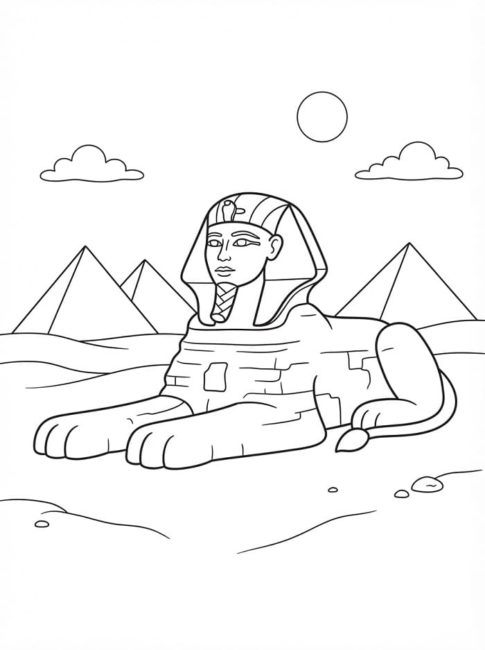 Coloriage Sphinx incroyable