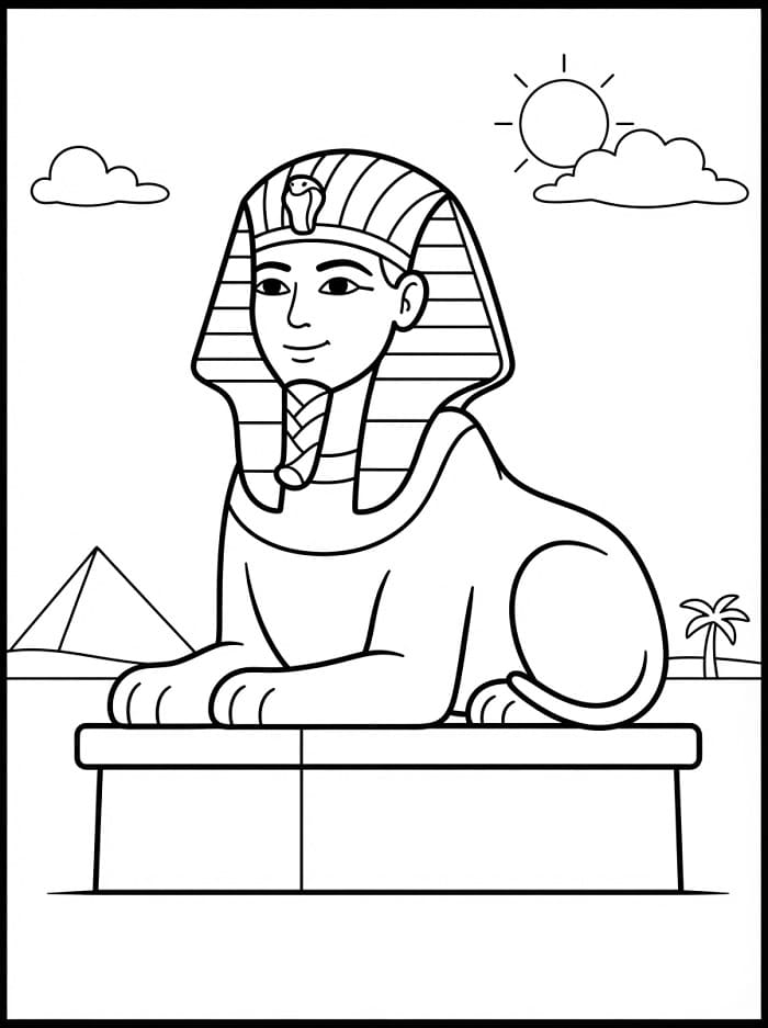 Coloriage Sphinx Mignon
