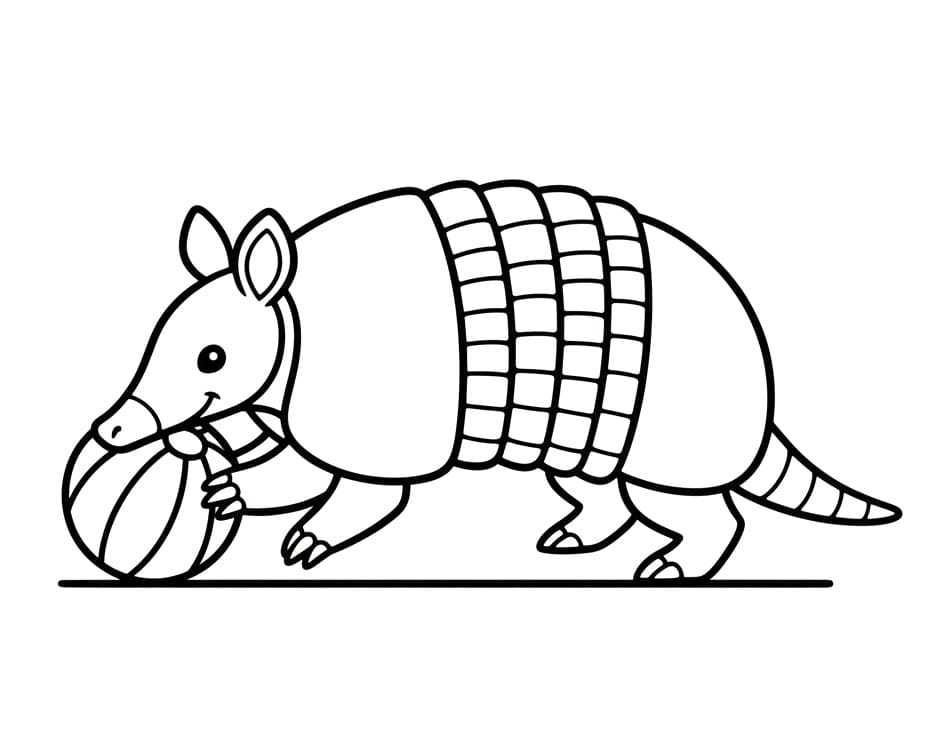 Coloriage Tatou Imprimable Gratuit Pour les Enfants