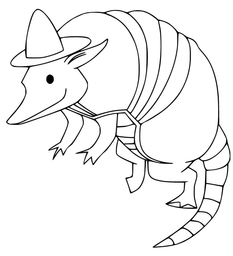 Coloriage Tatou Imprimable Pour les Enfants
