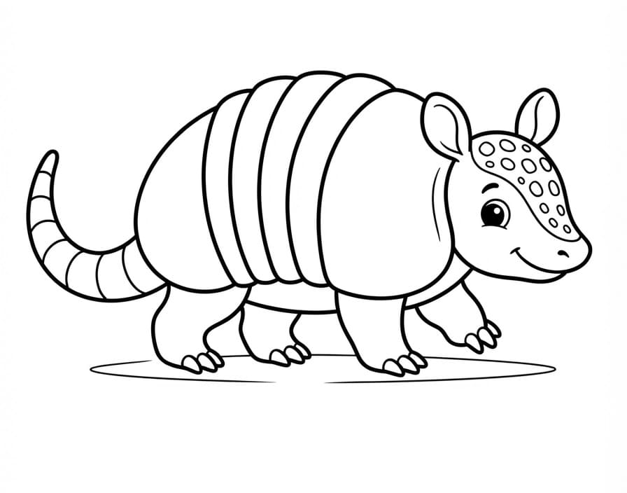Coloriage Tatou Mignon