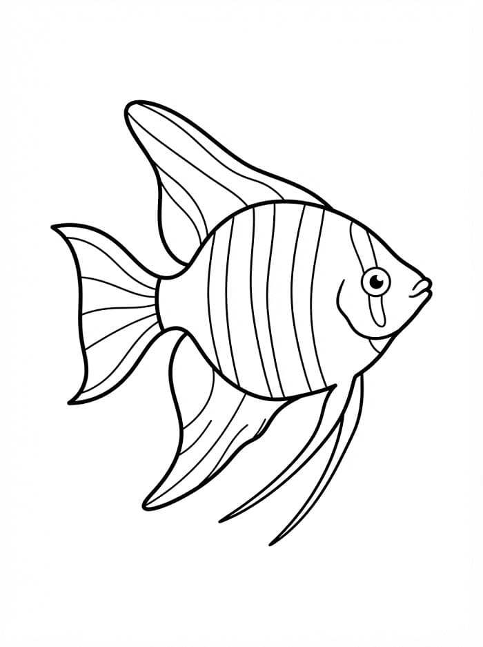 Coloriage Un poisson-ange