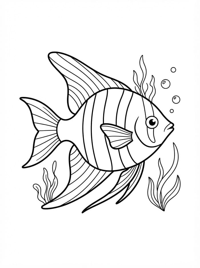 Coloriage Poissons Anges