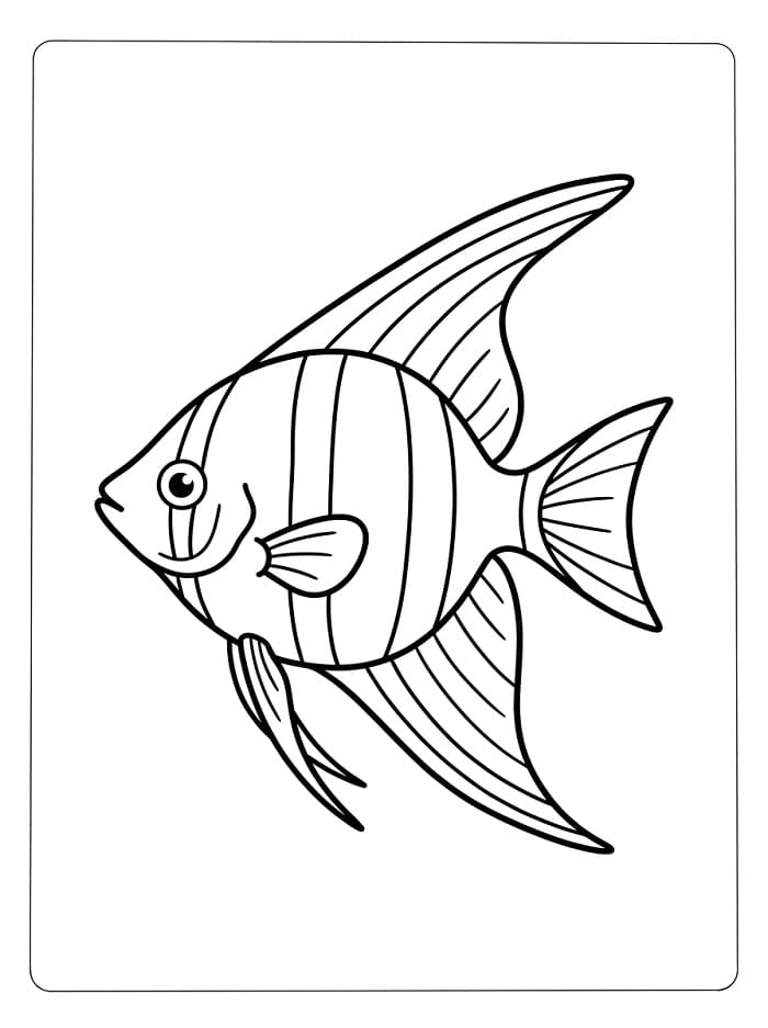 Coloriage Un simple poisson-ange
