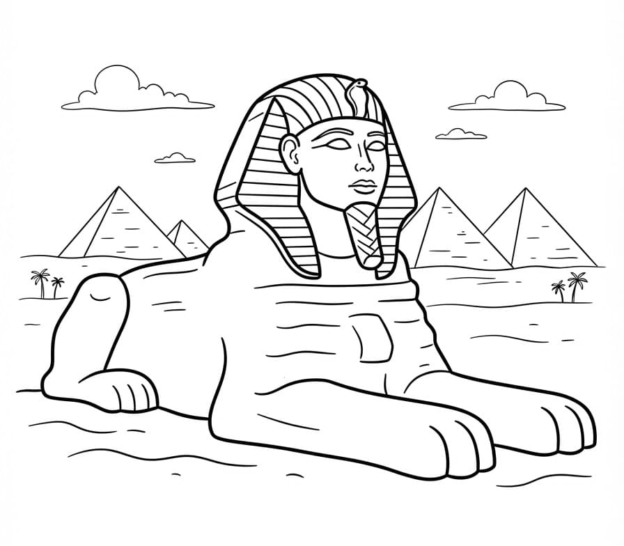 Coloriage Un Sphinx