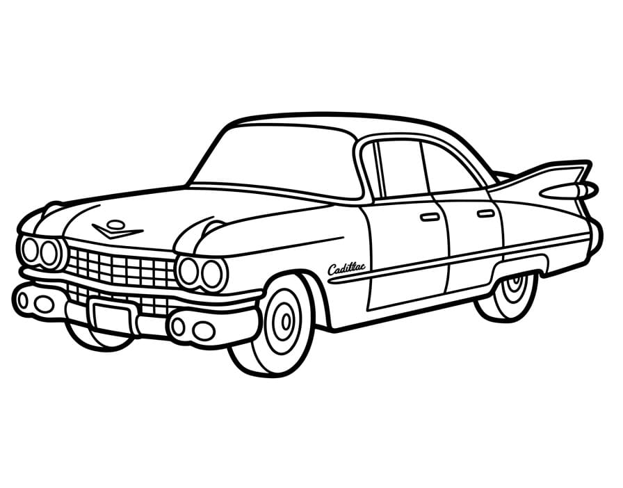 Coloriage Une Cadillac d'époque