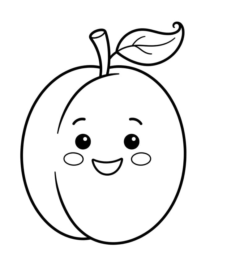 Coloriage Une jolie prune