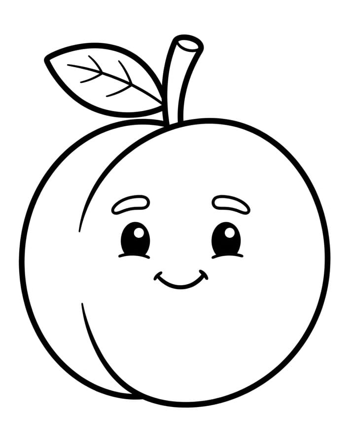 Coloriage Une prune mignonne