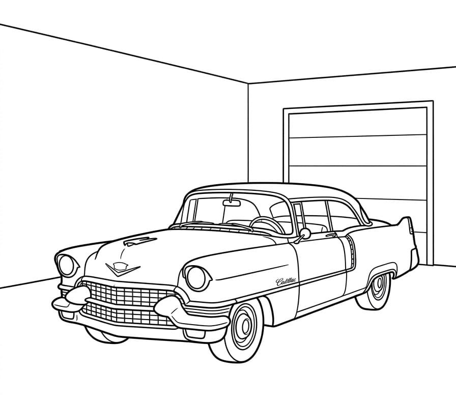 Coloriage Une Voiture Cadillac