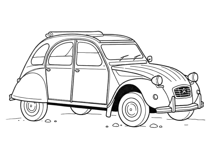 Coloriage Une Voiture Citroën classique