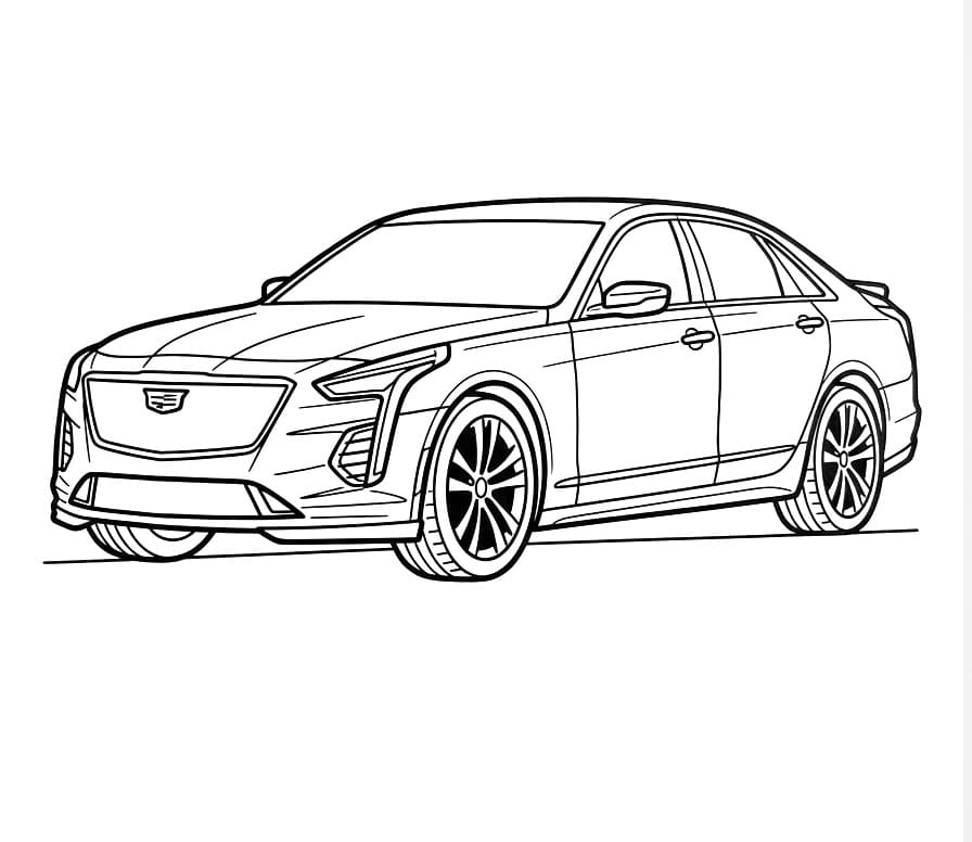 Coloriage Voiture Cadillac CT6 V-Sport