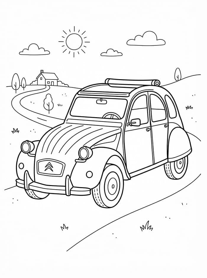 Coloriage Voiture Citroën classique