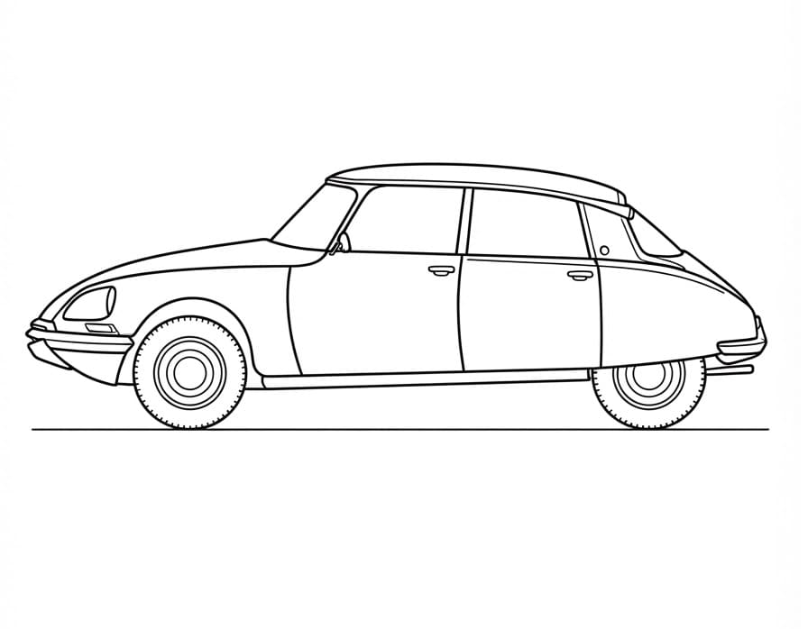 Coloriage Voiture Citroen DS