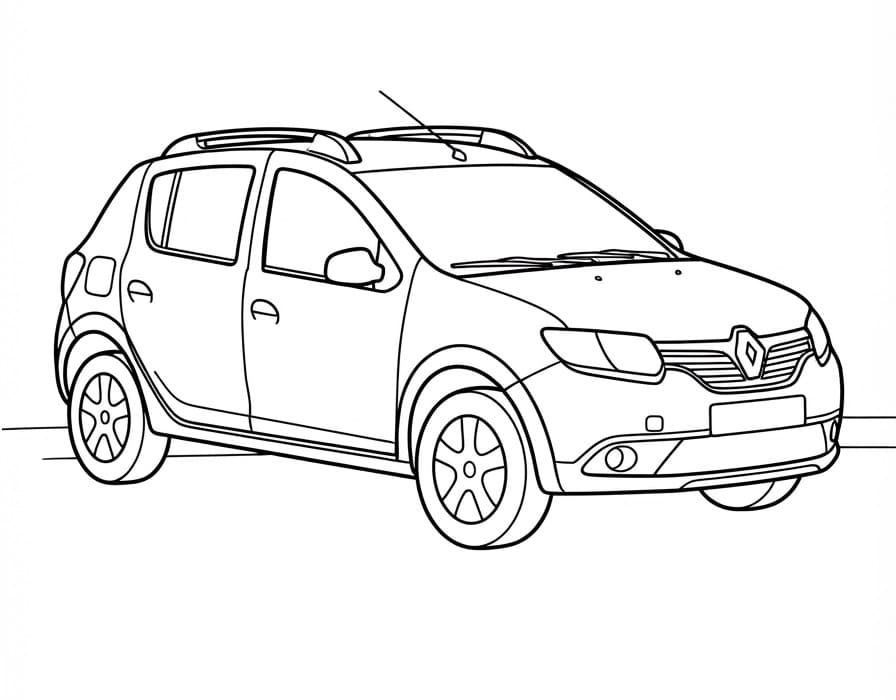Coloriage Voiture Renault Sandero