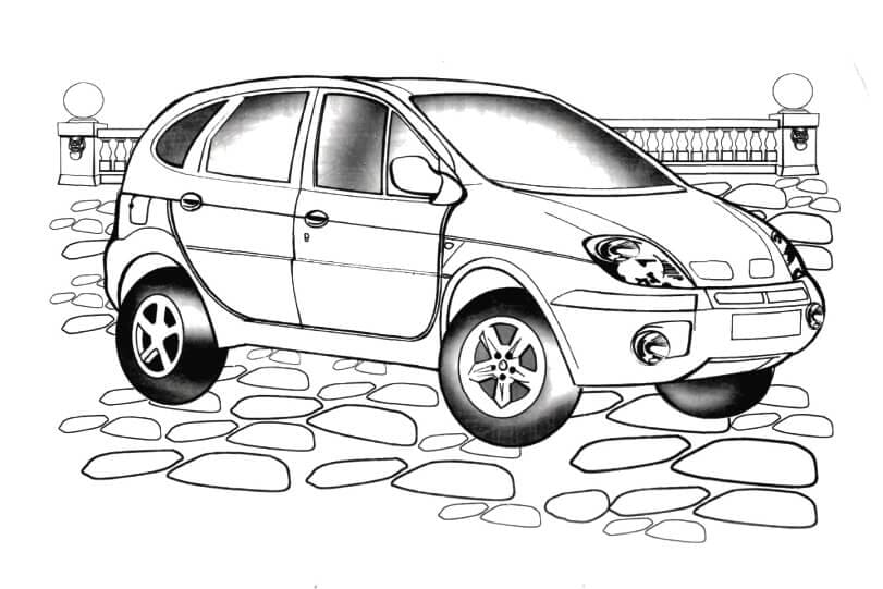 Coloriage Voiture Renault Scenic Rx