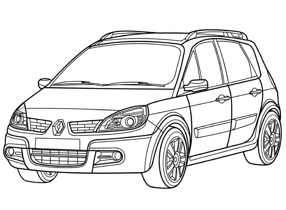 Coloriage Voiture Renault Scenic
