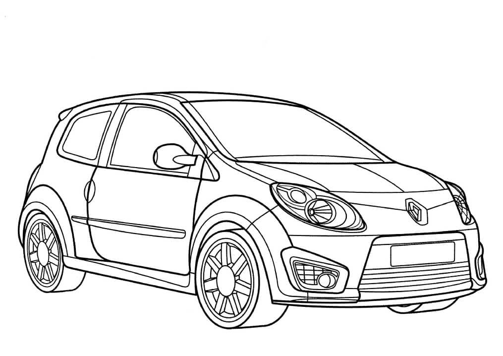 Coloriage Voiture Renault Twingo Rs