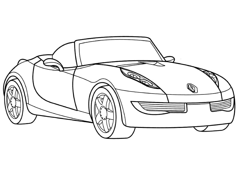 Coloriage Voiture Renault Wind